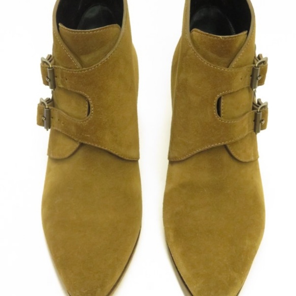 Saint Laurent Rock Double Buckle Ankle Boots - Picture 5 of 8